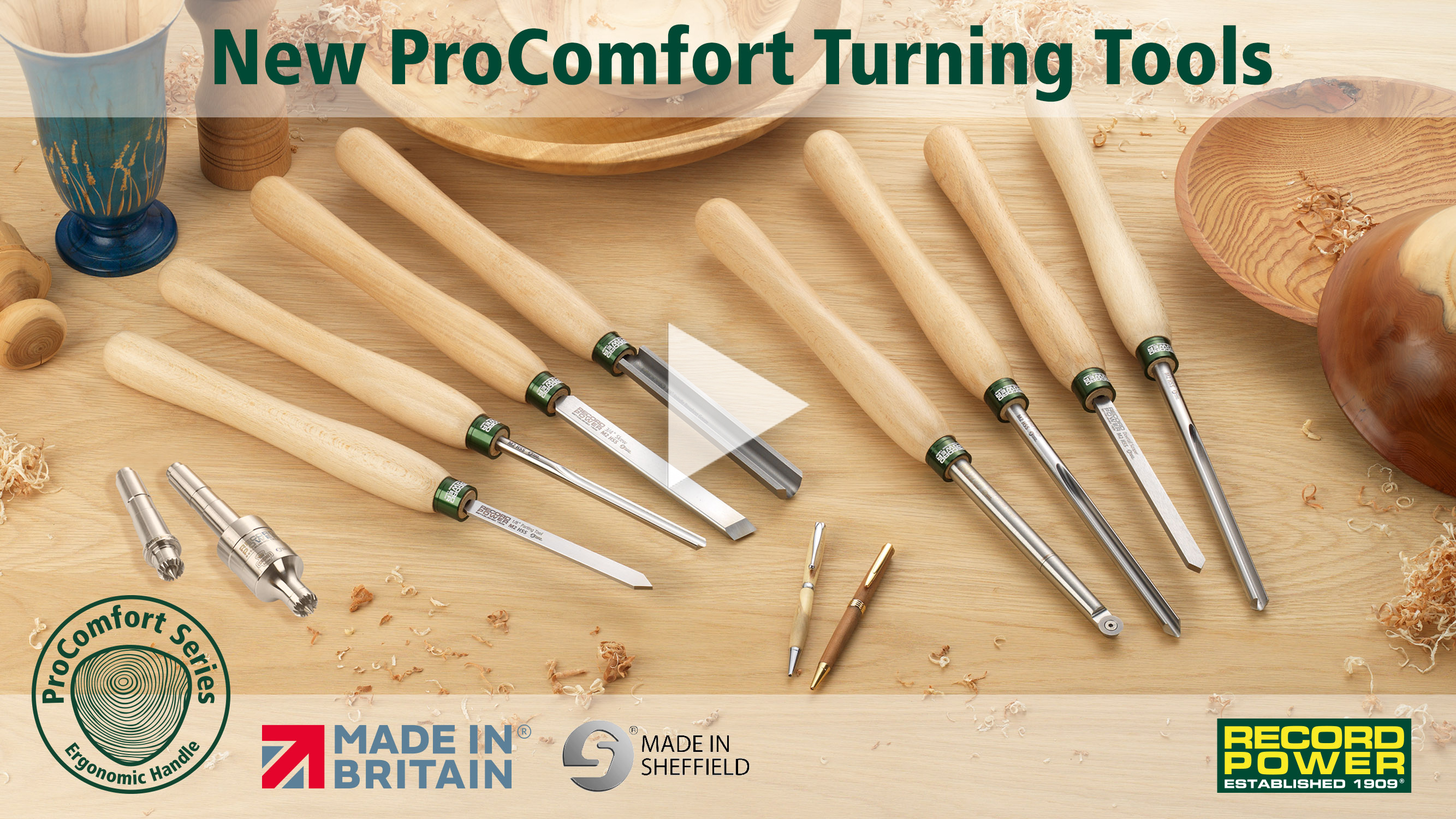 New ProComfort Turning Tools from Record Power